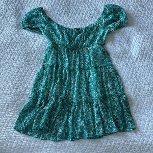 Blue summer flowy dress